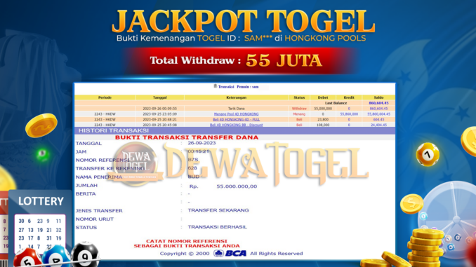 bukti jp dewatogel #847 bukti jp dewatogel #847